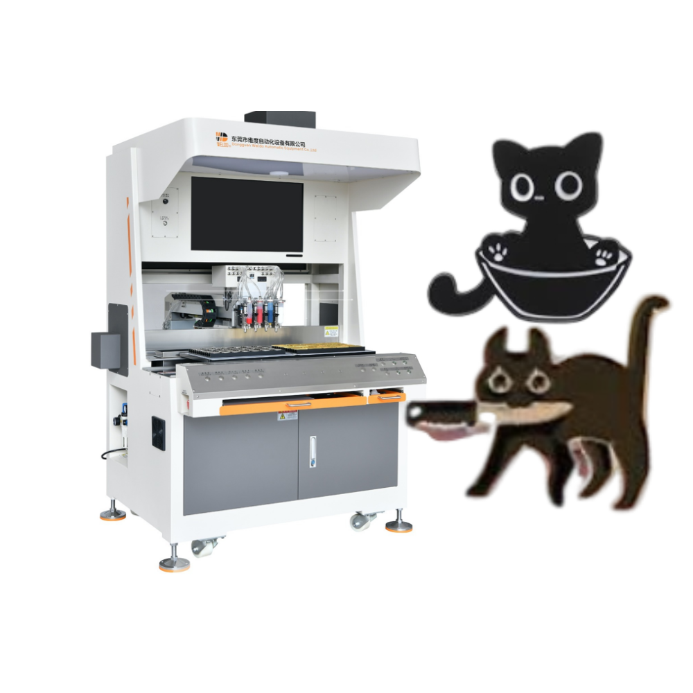 Emoji love enamel pin badge filling machine